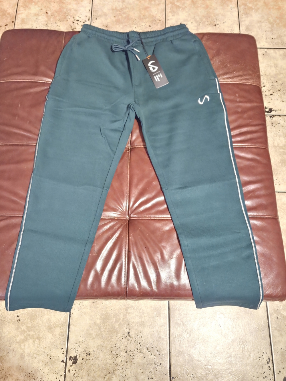 TLF Teal Jogger Sweatpants with Zipper Pockets